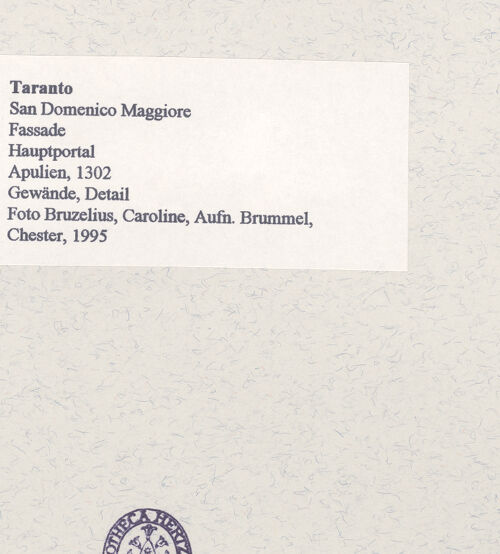 Rückseite von Bruzelius, Caroline [https://www.deutsche-digitale-bibliothek.de/content/lizenzen/rv-ez/] Hauptportal - Gewände, Detail, bh456513_recto. Foto: Brummel, Chester.