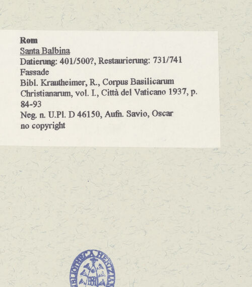 Rückseite von bh458633_recto