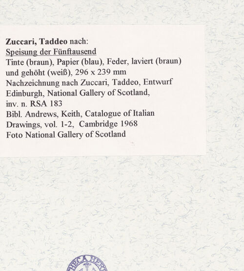 Rückseite von National Gallery of Scotland [https://www.deutsche-digitale-bibliothek.de/content/lizenzen/rv-ez/] Speisung der Fünftausend - , bh462009_recto. Foto.