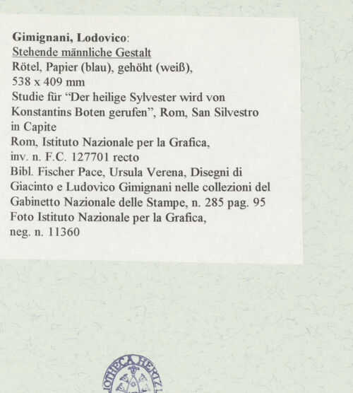 Rückseite von Istituto Nazionale per la Grafica [https://www.deutsche-digitale-bibliothek.de/content/lizenzen/rv-ez/] Stehende männliche Gestalt - , bh463313_recto. Foto.