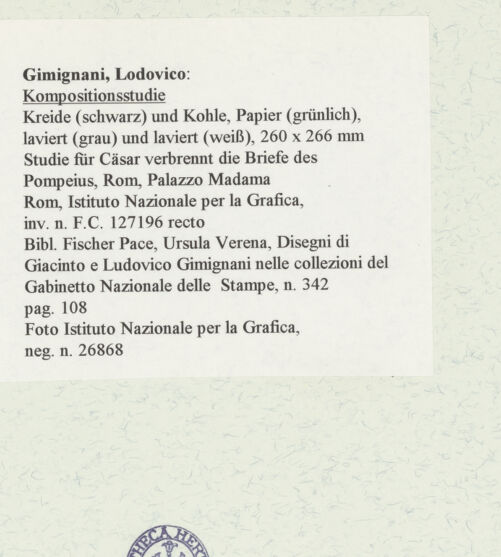 Rückseite von Istituto Nazionale per la Grafica [https://www.deutsche-digitale-bibliothek.de/content/lizenzen/rv-ez/] Kompositionsstudie - , bh463344_recto. Foto.
