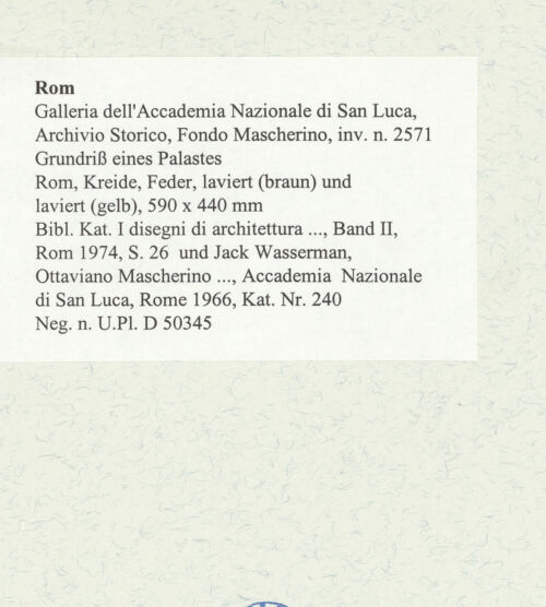 Rückseite von Albertina [https://www.deutsche-digitale-bibliothek.de/content/lizenzen/rv-ez/] Unbestimmt (Rom ?), antike Säulenbasen - , bh463378_recto. Foto.