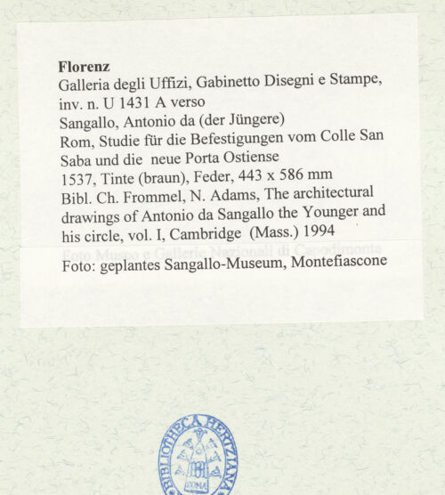 Rückseite von Goethe-Museum [http://creativecommons.org/publicdomain/mark/1.0/] Zehn Ansichten von der Gegend bei dem Landhaus des HorazTafel 6: Ansicht von Licenza - , bh463442_recto. Foto.