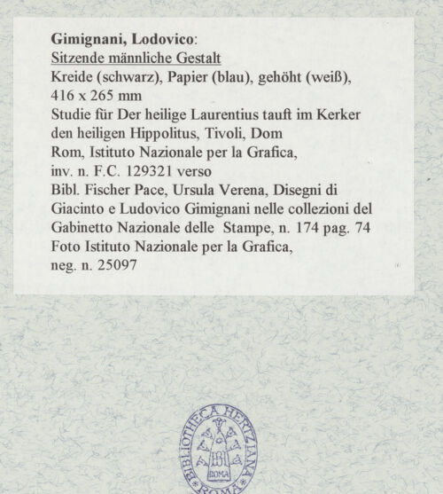 Rückseite von Istituto Nazionale per la Grafica [https://www.deutsche-digitale-bibliothek.de/content/lizenzen/rv-ez/] Sitzende männliche Gestalt - , bh463522_recto. Foto.