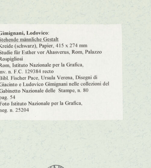 Rückseite von Istituto Nazionale per la Grafica [https://www.deutsche-digitale-bibliothek.de/content/lizenzen/rv-ez/] Stehende männliche Gestalt - , bh463980_recto. Foto.