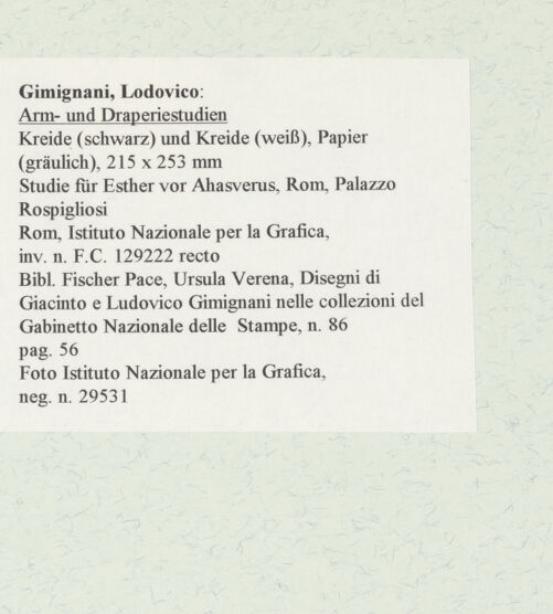 Rückseite von Istituto Nazionale per la Grafica [https://www.deutsche-digitale-bibliothek.de/content/lizenzen/rv-ez/] Arm- und Draperiestudien - , bh463982_recto. Foto.