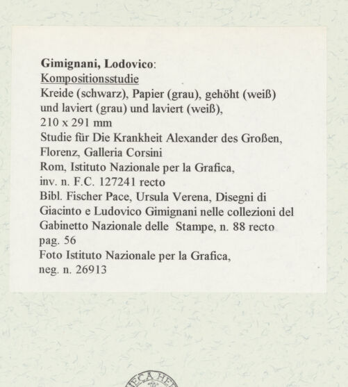 Rückseite von Istituto Nazionale per la Grafica [https://www.deutsche-digitale-bibliothek.de/content/lizenzen/rv-ez/] Kompositionsstudie - , bh463985_recto. Foto.