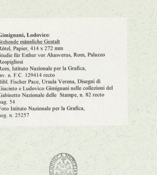 Rückseite von Istituto Nazionale per la Grafica [https://www.deutsche-digitale-bibliothek.de/content/lizenzen/rv-ez/] Stehende männliche Gestalt - , bh463992_recto. Foto.