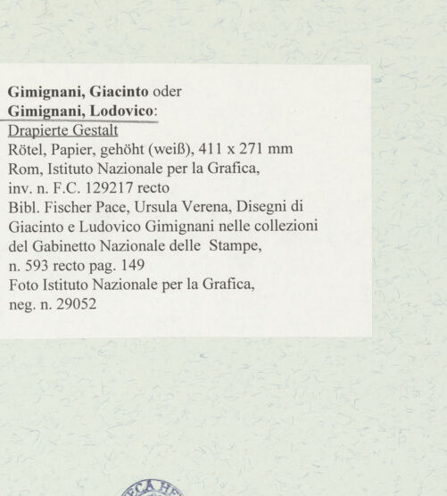 Rückseite von Istituto Nazionale per la Grafica [https://www.deutsche-digitale-bibliothek.de/content/lizenzen/rv-ez/] Drapierte Gestalt - , bh464555_recto. Foto.