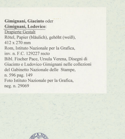 Rückseite von Istituto Nazionale per la Grafica [https://www.deutsche-digitale-bibliothek.de/content/lizenzen/rv-ez/] Drapierte Gestalt - , bh464560_recto. Foto.