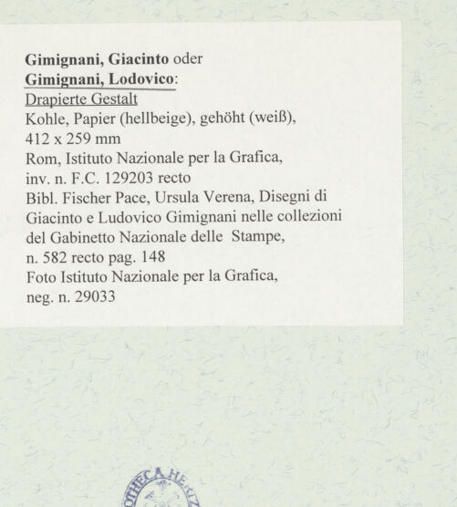 Rückseite von Istituto Nazionale per la Grafica [https://www.deutsche-digitale-bibliothek.de/content/lizenzen/rv-ez/] Drapierte Gestalt - , bh464587_recto. Foto.