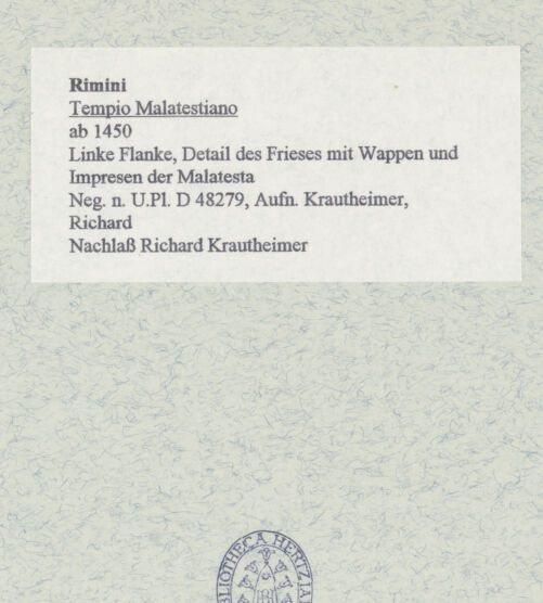 Rückseite von bh465561_recto