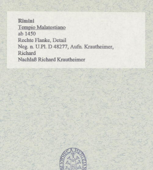 Rückseite von bh465563_recto