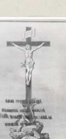 Rückseite von Istituto Nazionale per la Grafica [http://creativecommons.org/publicdomain/mark/1.0/] Silbernes Kruzifix - , bh467971. Foto.