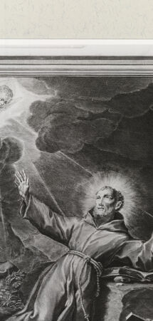 Rückseite von Istituto Nazionale per la Grafica [http://creativecommons.org/publicdomain/mark/1.0/] Die Stigmatisierung des heiligen Franz - , bh467976. Foto.