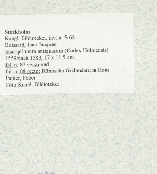 Rückseite von Corbett, Spencer [https://www.deutsche-digitale-bibliothek.de/content/lizenzen/rv-ez/] Santo Stefano Rotondo - Mauer zwischen dem nordwestlichen Sektor und der ehemaligen nördlichen Kapelle (von unten rechts nach oben links), über römischen Mauern, Befestigung der Apsis (links unten); Ansicht aus Norden; während der Ausgrabungen 1961, bh470841_recto. Foto: Corbett, Spencer.