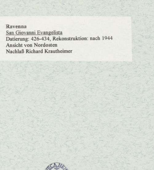 Rückseite von unbekannt [https://www.deutsche-digitale-bibliothek.de/content/lizenzen/rv-fz/] San Giovanni EvangelistaAußenbauApsis und Ostbau - Ansicht von Nordosten, bh471546_recto. Foto.