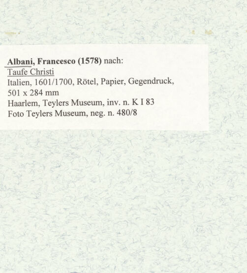 Rückseite von Teylers Museum [https://www.deutsche-digitale-bibliothek.de/content/lizenzen/rv-ez/] Taufe Christi - , bh474526_recto. Foto.