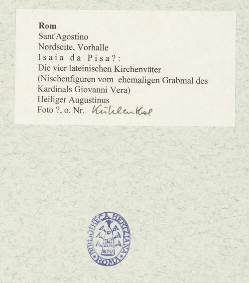 Rückseite von Kühlenthal, Michael [https://www.deutsche-digitale-bibliothek.de/content/lizenzen/rv-ez/] Die vier lateinischen KirchenväterHeiliger Augustinus - Gesamtansicht, bh477539_recto. Foto.