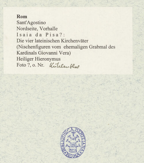 Rückseite von Kühlenthal, Michael [https://www.deutsche-digitale-bibliothek.de/content/lizenzen/rv-ez/] Die vier lateinischen KirchenväterHeiliger Hieronymus - Gesamtansicht, bh477545_recto. Foto.