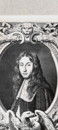 Rückseite von Istituto Nazionale per la Grafica [http://creativecommons.org/publicdomain/mark/1.0/] Bildnis des Livio Odescalchi , in reichverzierter Ovalrahmung - , bh479864. Foto.