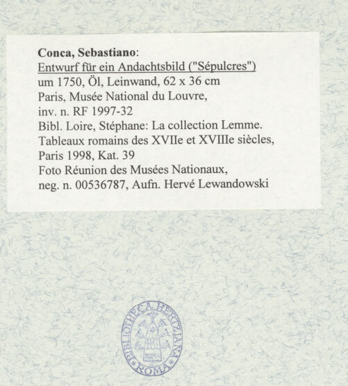 Rückseite von Sopr. BAS ROMA [https://www.deutsche-digitale-bibliothek.de/content/lizenzen/rv-ez/] Zyklus von Szenen aus dem Marienlebenrechte Wand: Immaculata - , bh480152_recto. Foto.