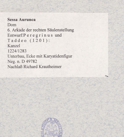 Rückseite von Bibliotheca Hertziana [https://www.deutsche-digitale-bibliothek.de/content/lizenzen/rv-fz/] Propheten mit Schriftrollen, allegorische Figuren und Personifikationen der Sibyllen - Unterbau, Ecke mit Sibylle (?), bh480466_recto. Foto.