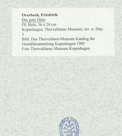 Rückseite von Thorvaldsens Museum Kopenhagen [https://www.deutsche-digitale-bibliothek.de/content/lizenzen/rv-ez/] Der gute Hirte - , bh481834_recto. Foto.