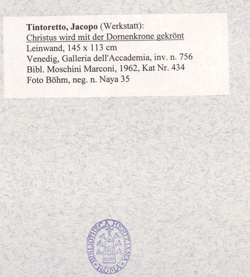 Rückseite von Bibliotheca Hertziana [https://www.deutsche-digitale-bibliothek.de/content/lizenzen/rv-fz/] Verkündigungsgruppe - Detail, bh482541_recto. Foto: Kruft, Hanno-Walter.