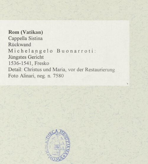 Rückseite von Alinari [https://www.deutsche-digitale-bibliothek.de/content/lizenzen/rv-ez/] Detail: Christus und Maria, vor der Restaurierung, bh483267_recto. Foto.