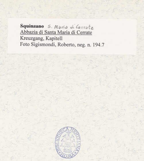 Rückseite von Sigismondi, Roberto [http://creativecommons.org/licenses/by-nc-sa/4.0/] Kapitelle der LoggiaKampf: Mann gegen Tiere (Kemper: CL4) - Frontalansicht, bh483409_recto. Foto: Sigismondi, Roberto.