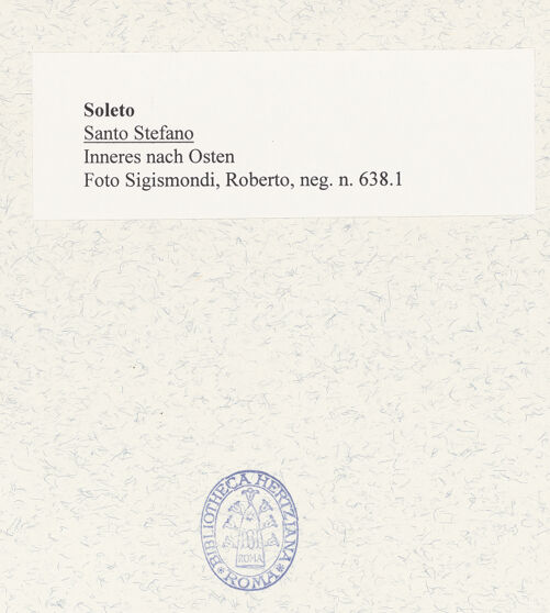 Rückseite von Sigismondi, Roberto [http://creativecommons.org/licenses/by-nc-sa/4.0/] Santo Stefano - Inneres nach Osten, bh483420_recto. Foto: Sigismondi, Roberto.