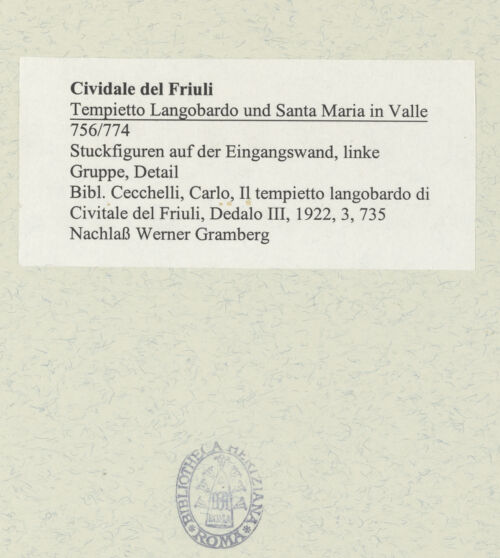 Rückseite von unbekannt [https://www.deutsche-digitale-bibliothek.de/content/lizenzen/rv-ez/] Dekoration der WestwandOberer Teil: Sechs weibliche Heilige - Weibliche Heilige (links), Detail (Oberkörper), bh487526_recto. Foto.