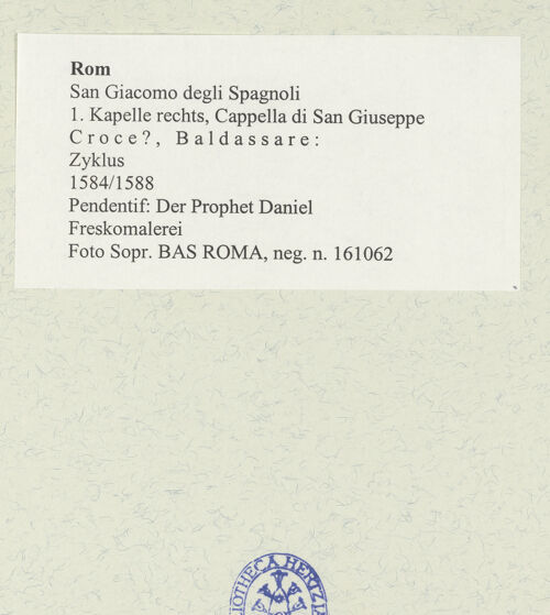 Rückseite von Sopr. BAS ROMA [https://www.deutsche-digitale-bibliothek.de/content/lizenzen/rv-ez/] Pendentif: Der Prophet Daniel - , bh488744_recto. Foto.