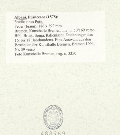 Rückseite von Kunsthalle Bremen [https://www.deutsche-digitale-bibliothek.de/content/lizenzen/rv-ez/] Studie eines Putto - , bh488969_recto. Foto.