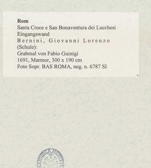 Rückseite von Sopr. BAS ROMA [https://www.deutsche-digitale-bibliothek.de/content/lizenzen/rv-ez/] Grabmal von Fabio Guinigi - , bh489210_recto. Foto.