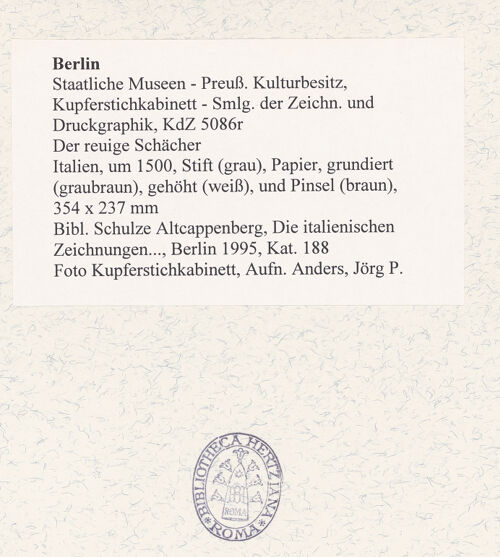 Rückseite von Kupferstichkabinett [https://www.deutsche-digitale-bibliothek.de/content/lizenzen/rv-ez/] Der reuige Schächer - , bh491864_recto. Foto: Anders, Jörg P..