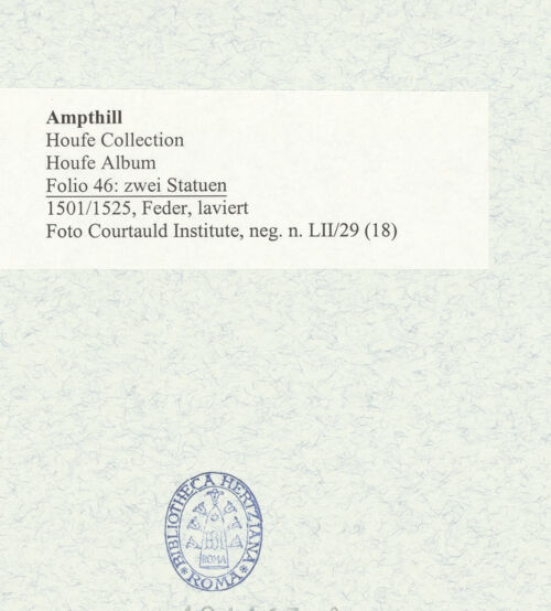 Rückseite von Courtauld Institute [https://www.deutsche-digitale-bibliothek.de/content/lizenzen/rv-ez/] Houfe AlbumFolio 46: zwei Statuen - , bh494463_recto. Foto.