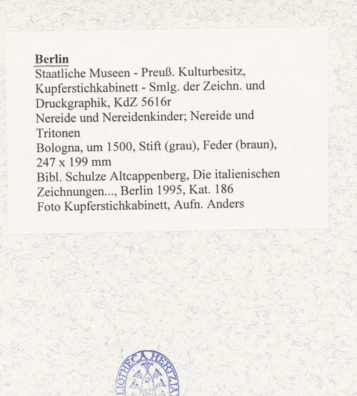 Rückseite von Kupferstichkabinett [https://www.deutsche-digitale-bibliothek.de/content/lizenzen/rv-ez/] Nereide und Nereidenkinder. Nereide und Tritonen - , bh495410_recto. Foto: Anders, Jörg P..