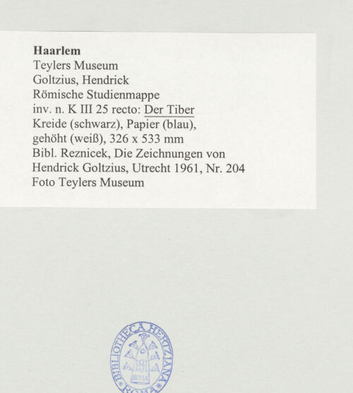 Rückseite von Teylers Museum [http://creativecommons.org/publicdomain/mark/1.0/] Römische StudienmappeDer Tiber - , bh496300_recto. Foto.