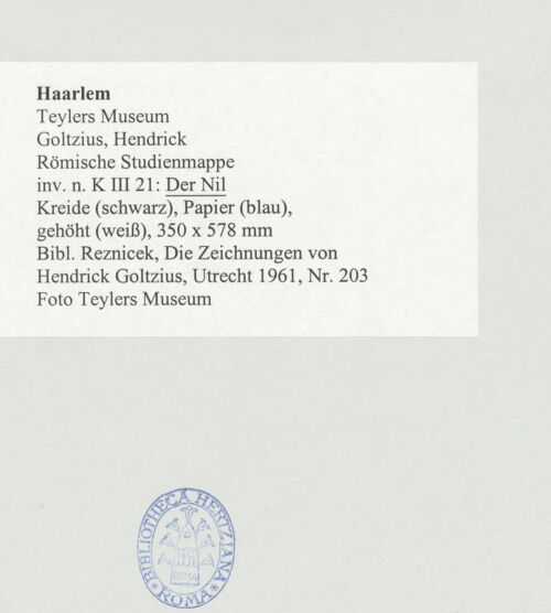 Rückseite von Teylers Museum [http://creativecommons.org/publicdomain/mark/1.0/] Römische StudienmappeDer Nil - , bh496301_recto. Foto.