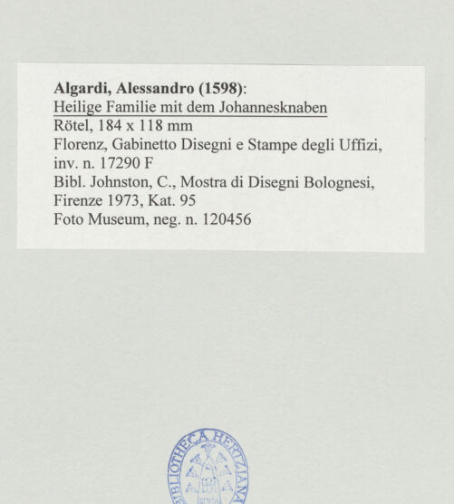 Rückseite von Museum [https://www.deutsche-digitale-bibliothek.de/content/lizenzen/rv-ez/] Heilige Familie mit dem Johannesknaben - , bh496352_recto. Foto.