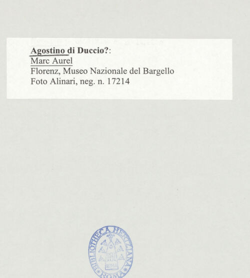 Rückseite von Alinari [https://www.deutsche-digitale-bibliothek.de/content/lizenzen/rv-ez/] Marc Aurel - , bh497013_recto. Foto.