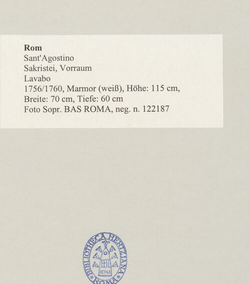 Rückseite von Sopr. BAS ROMA [https://www.deutsche-digitale-bibliothek.de/content/lizenzen/rv-ez/] Lavabo - , bh497238_recto. Foto.