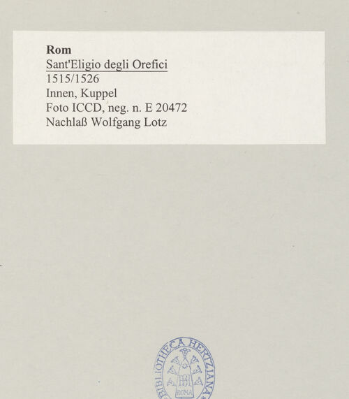 Rückseite von ICCD [https://www.deutsche-digitale-bibliothek.de/content/lizenzen/rv-ez/] Sant'Eligio degli Orefici - Innen, Kuppel, bh497702_recto. Foto.