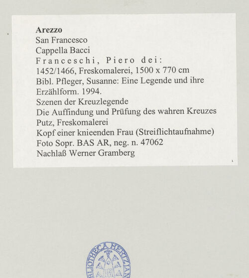 Rückseite von Sopr. BAS AR [https://www.deutsche-digitale-bibliothek.de/content/lizenzen/rv-ez/] Die Kreuzlegende, Propheten und HeiligenLinke WandDie Auffindung und Prüfung des wahren Kreuzes - Die Prüfung des wahren Kreuzes, Detail, bh498209_recto. Foto.