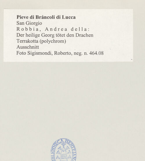 Rückseite von Sigismondi, Roberto [https://www.deutsche-digitale-bibliothek.de/content/lizenzen/rv-fz/] Der heilige Georg tötet den Drachen - Detail: Heiliger Georg, bh499815_recto. Foto: Sigismondi, Roberto.