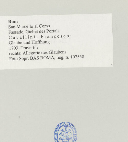 Rückseite von Sopr. BAS ROMA [https://www.deutsche-digitale-bibliothek.de/content/lizenzen/rv-ez/] Personifikationen der Fides und SpesFides - , bh500081_recto. Foto.