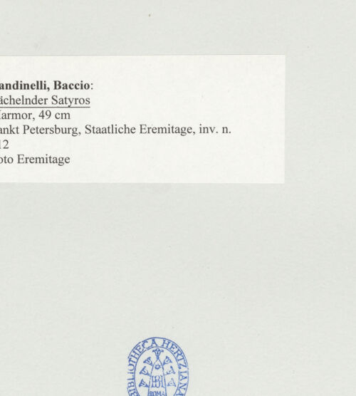 Rückseite von Eremitage [https://www.deutsche-digitale-bibliothek.de/content/lizenzen/rv-fz/] Lächelnder Satyr - , bh501896_recto. Foto.