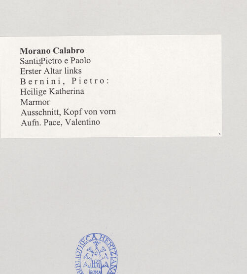 Rückseite von Pace, Valentino [https://www.deutsche-digitale-bibliothek.de/content/lizenzen/rv-fz/] Heilige Katherina - Ausschnitt, Kopf von vorn, bh504992_recto. Foto: Pace, Valentino.